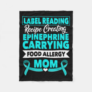 Label Reading Recipe Creating Epinephrine Food Fleece Blanket