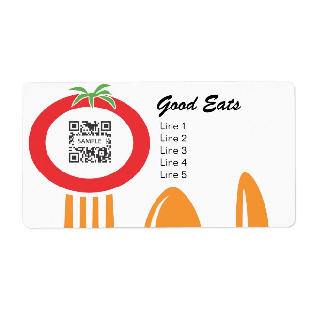 Label Template Casual Dining Italian (Front)