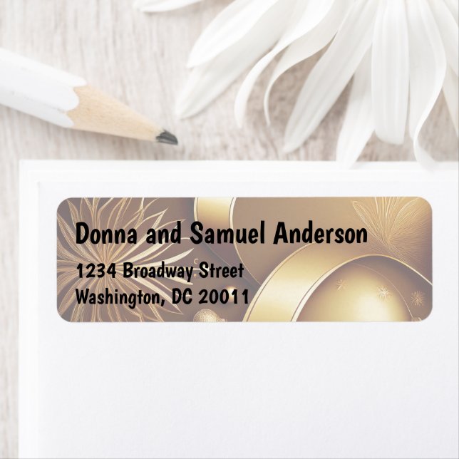 Label to Holiday Letter w Photo - Golden Moments (Insitu)