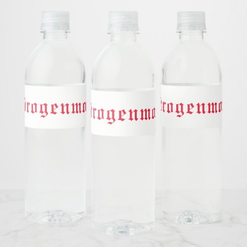 Label Water bottle Dihydrogen monoxide