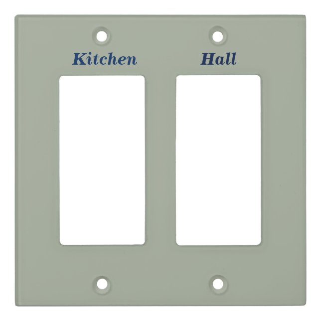 Labeled Light Switch Cover - Rectangle (Front)