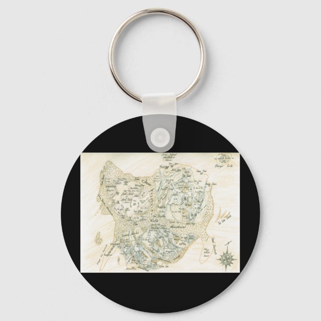 Labeled Map of Trino Keychain (Front)