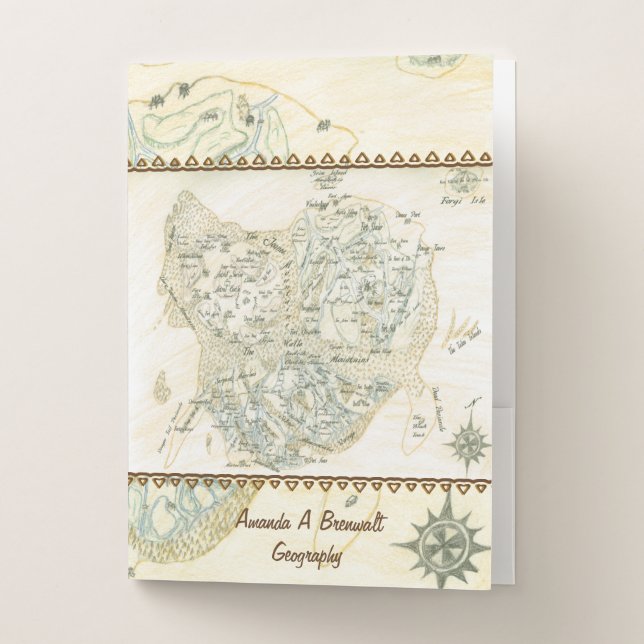 Labeled Map of Trino Pocket Folder (Front)