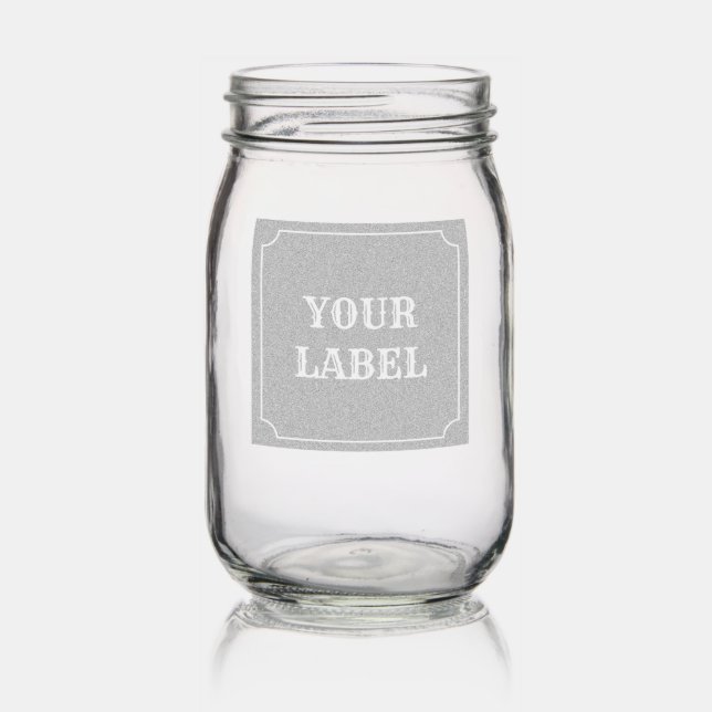 Labeled Mason Jar (Glassware)