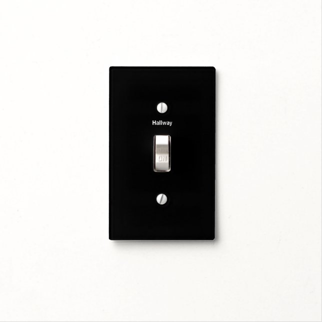 Labeled Room Single Light Switch Cover (In Situ)