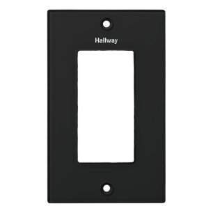 Labeled Room Single Rocker Light Switch Cover