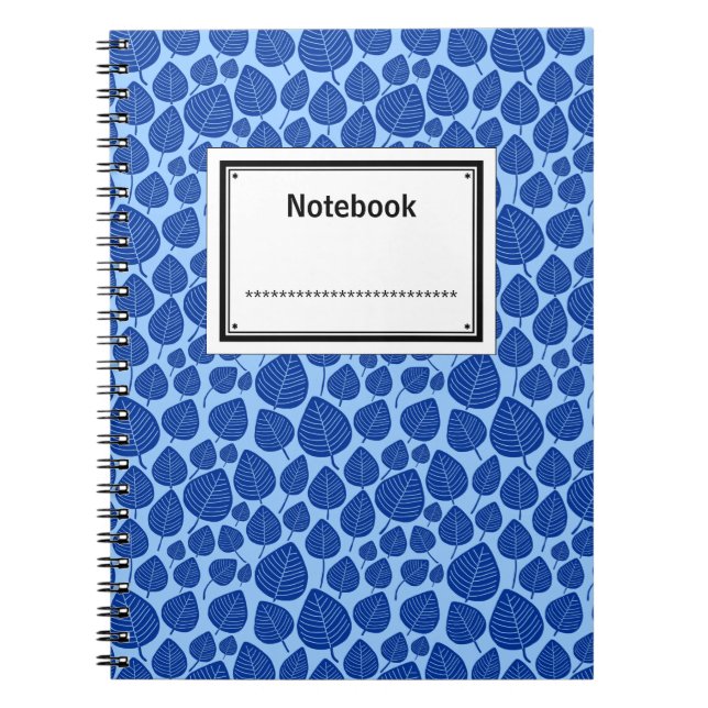 Labeled - Shades of Blue Notebook (Front)
