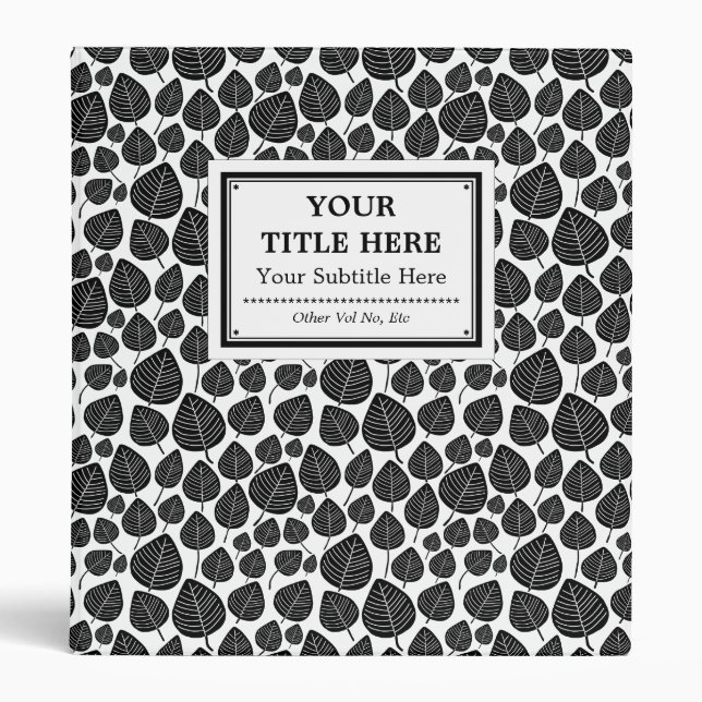 Labelled (1in) 3 ring binder (Front)