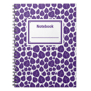 Labelled - Deep Purple on White Notebook
