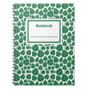 Labelled - Forest Green on White Notebook