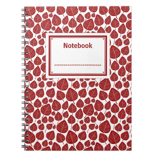 Labelled _ Ruby Red on White Notebook