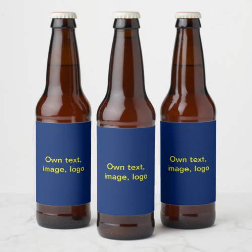 Labels Beer Bottle uni Blue