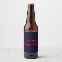 Labels Beer Bottle uni Dark Blue