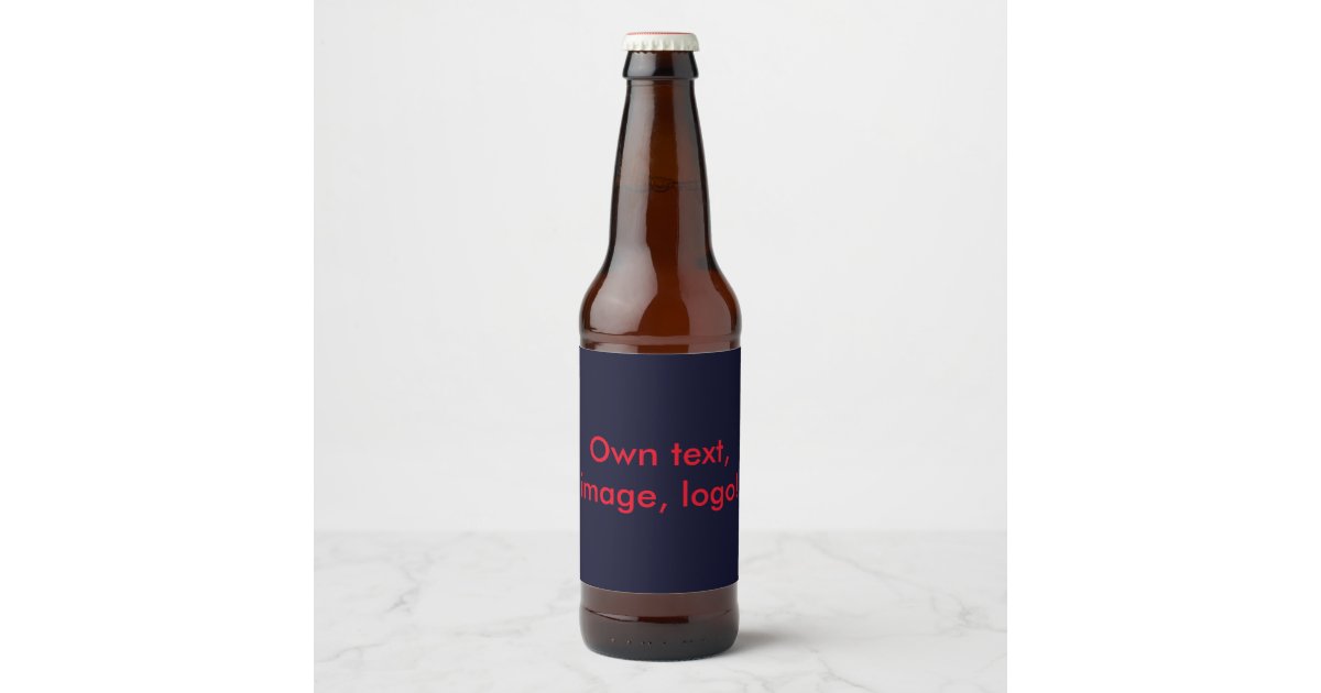 Labels Beer Bottle uni Dark Blue | Zazzle