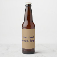 Labels Beer Bottle uni Gold