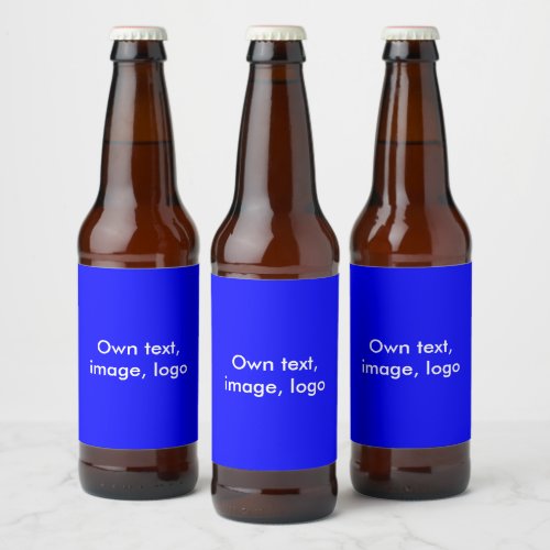 Labels Beer Bottles uni Royal Blue