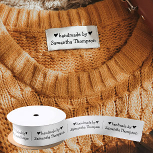 Labels Clothing Tags Handmade Items Handwritten Satin Ribbon