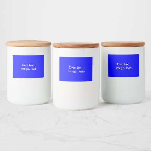 Labels Food Container Horizontal uni Royal Blue