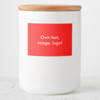 Labels Food Container uni Red