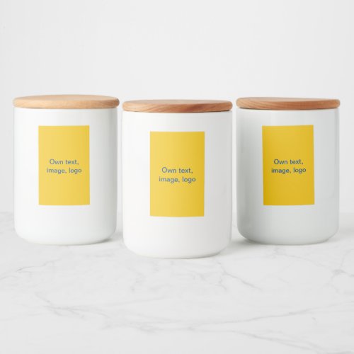 Labels Food Container uni Yellow