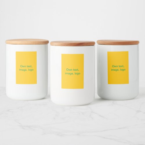 Labels Food Container Vertical uni Yellow