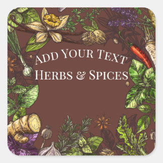 Labels for Gardening Herbs & Spices Stickers