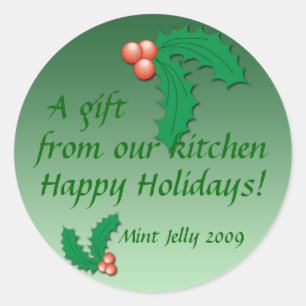 Labels for Homemade Holiday Jam, Jelly or Salsa