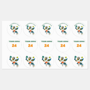 Labels Kids Personalized Variety Pickleball Club