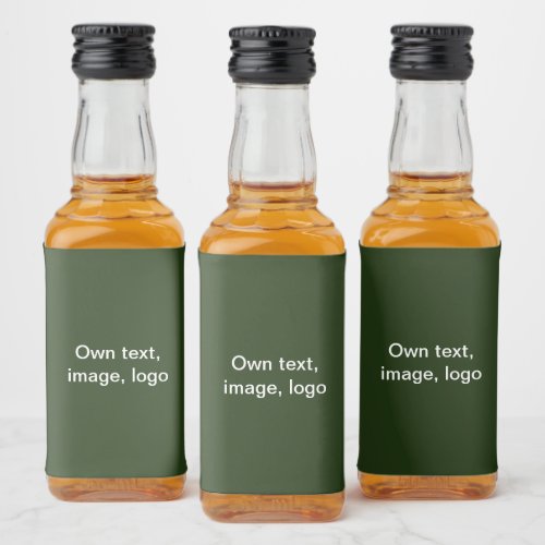Labels Mini Liquor Bottle uni Green