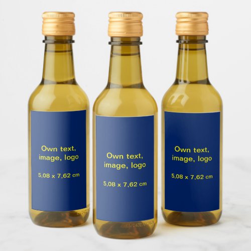 Labels Mini Wine Bottle uni Blue