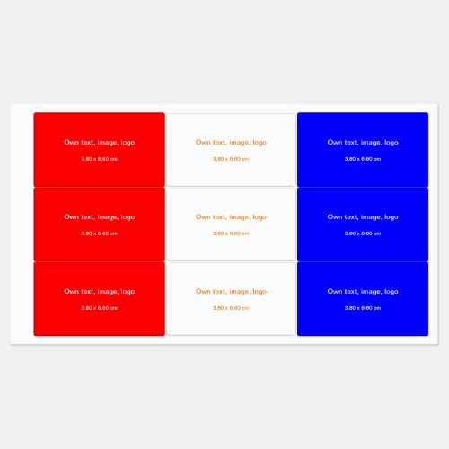 Labels Rectangle Large uni Red_White_Blue