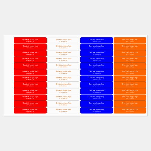 Labels Rectangle Skinny uni Red_White_Blue_Orange