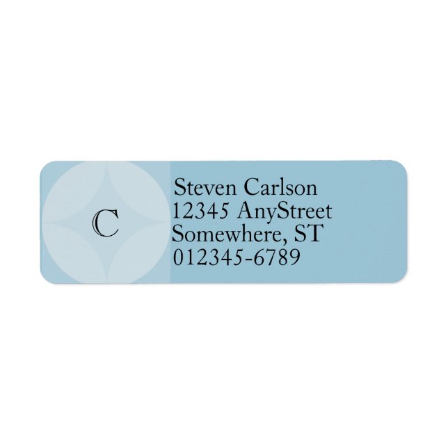 Labels, Return - Circle and Diamond Monogram Label (Front)
