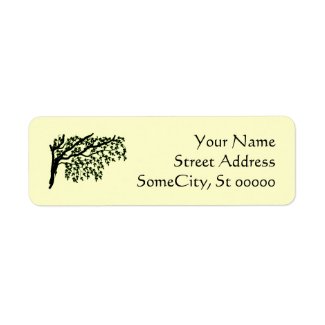 Labels, Return - Weeping Branches with Address