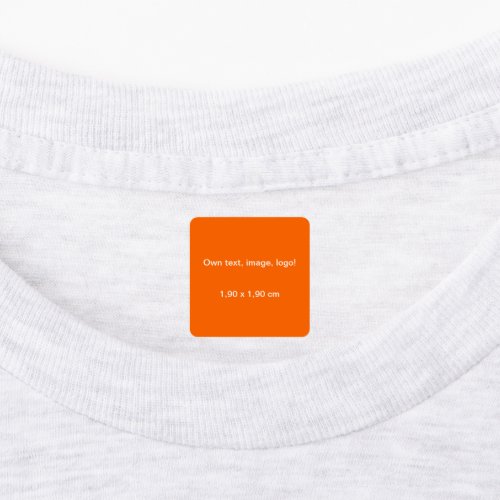 Labels Square uni Orange