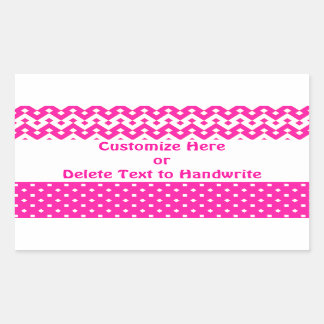 Labels to Customize, Candy Pink Geometric Pattern