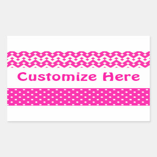 Labels to Customize, Candy Pink Geometric Pattern