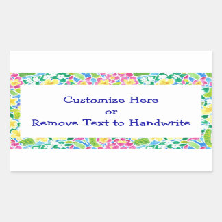 Labels to Customize, Pretty Primroses Pattern