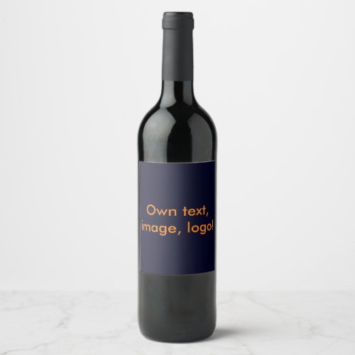 Labels WineChampagne Bottle uni Dark Blue