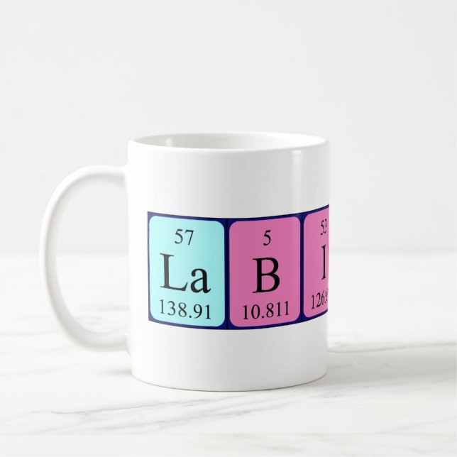 Labinot periodic table name mug (Left)