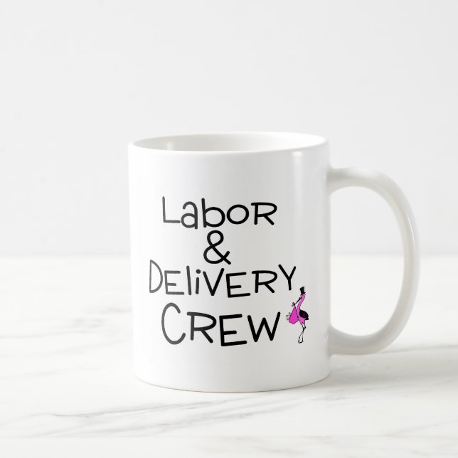 Labor and Delivery Crew Stork Coffee Mug (Right)