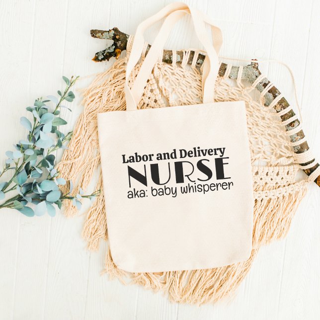 Labor and Delivery Nurse, aka Baby Whisperer Retro Tote Bag (Creator Uploaded)