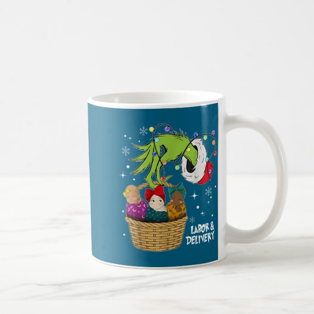 Labor And Delivery Nurse Christmas Lights Snowflak Coffee Mug (Right)