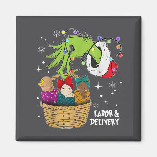 Labor And Delivery Nurse Christmas Lights Snowflak Magnet