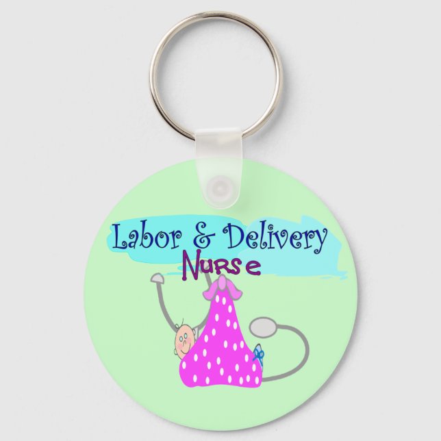 Labor and Delivery Nurse Gifts Keychain (Front)