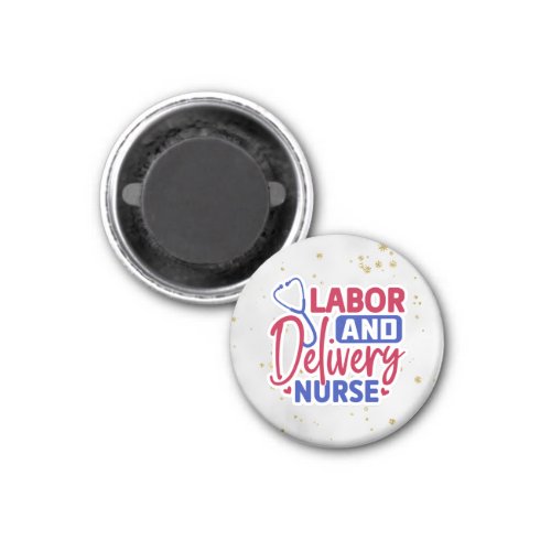 Labor and Delivery Nurse  Gray  Sparkle Magnet