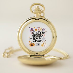 Labor and Delivery Nurse Halloween Pumpkin Ghost A Pocket Watch