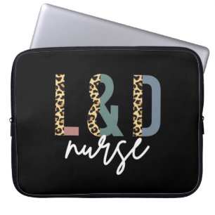 Labor and delivery nurse L & D Cheetah print Laptop Sleeve