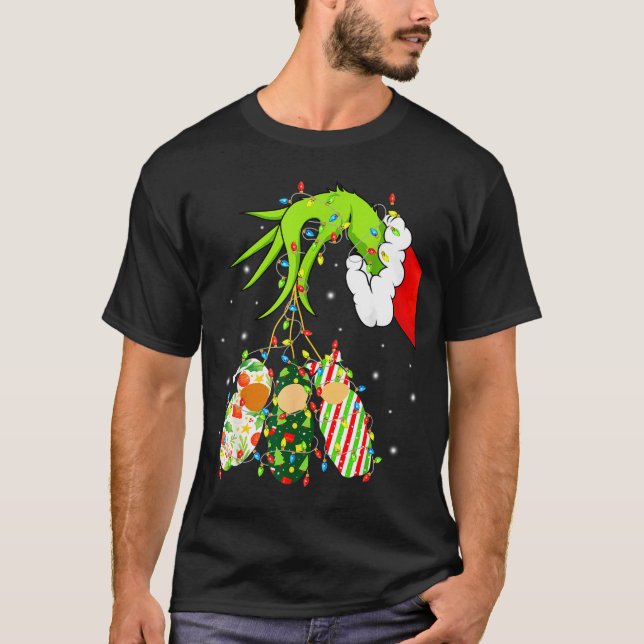 Labor And Delivery Nurse Merry Christmas Xmas Ligh T-Shirt (Front)