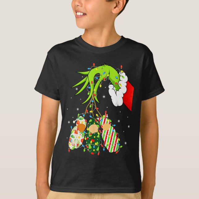 Labor And Delivery Nurse Merry Christmas Xmas Ligh T-Shirt (Front)